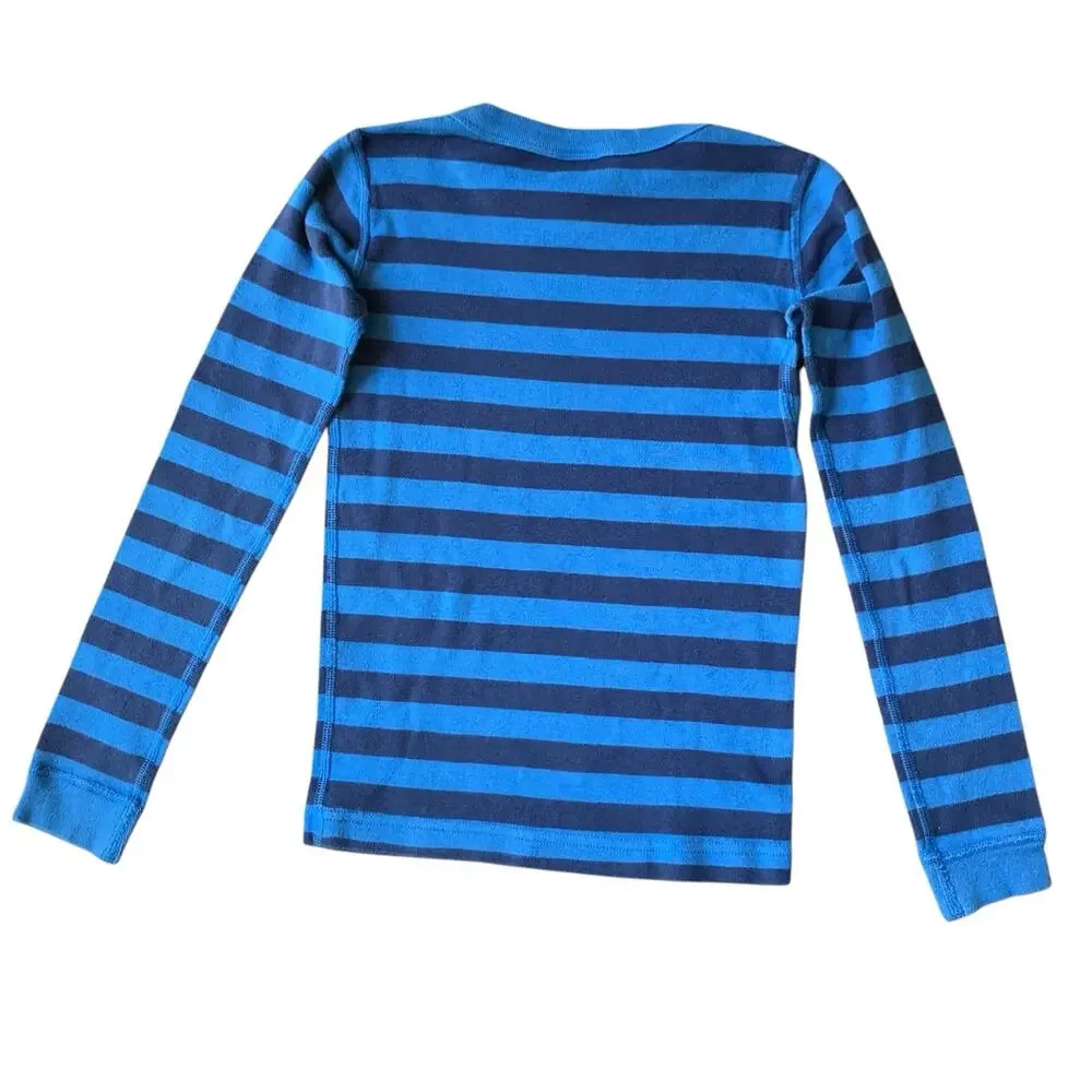 Hanna Andersson Blue Striped Pajamas (made in Peru)